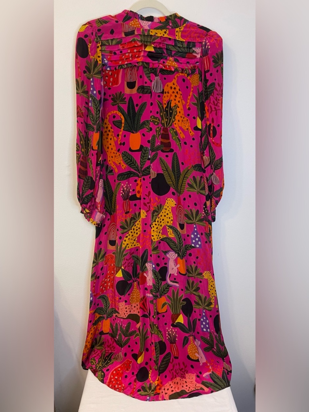 Farm Rio Pop Leopard Chemise Maxi Dress Size XS PTP 18” Length 49”-50” - Picture 7 of 13